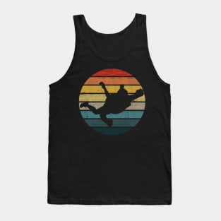 BASE jumping Silhouette On A Distressed Retro Sunset graphic Tank Top